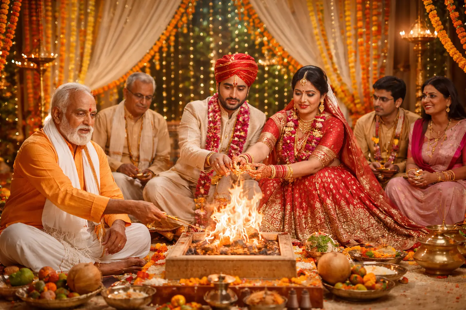 Wedding ceremony inside Saini Gardens